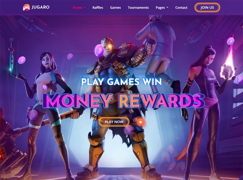 HTML5大气自适应紫色卡牌游戏官网源码-聚合资源