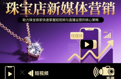 珠宝店新媒体营销,助力珠宝商家快速掌握短视频与直播运营的核心策略-聚合资源
