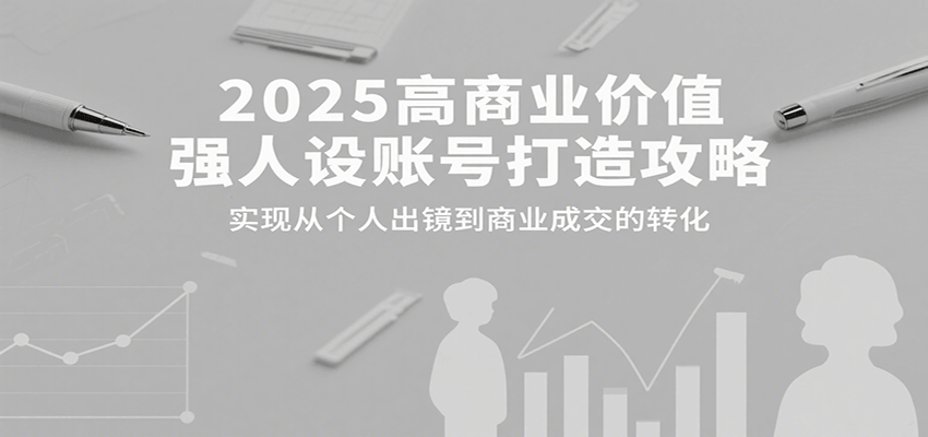 2025高商业价值强人设账号打造攻略，实现从个人出镜到商业成交的转化-聚合资源