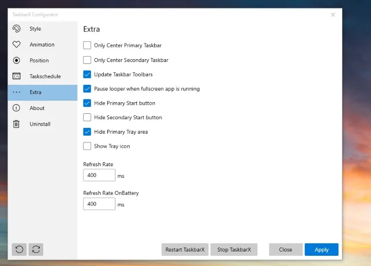 TaskbarX(Win10任务栏美化与增强工具)-聚合资源