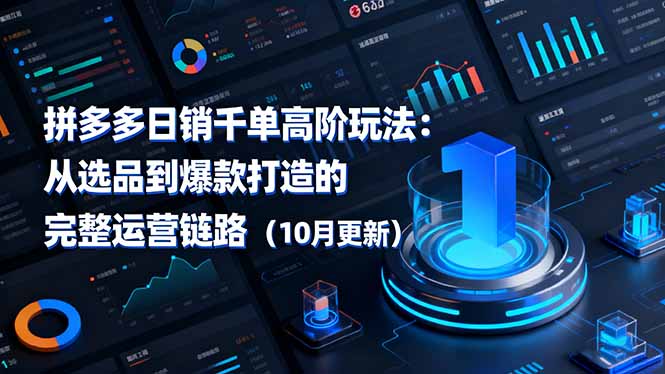 拼多多日销千单高阶玩法：从选品到爆款打造的完整运营链路(10月更新-聚合资源