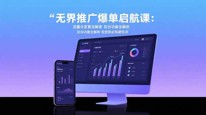 （15567期）无界推广爆单启航课：流量分发算法解密 后台功能全解析 投放前必知避坑点-聚合资源
