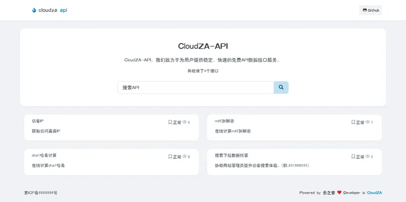 CloudZA(开源API接口管理系统源码)-聚合资源