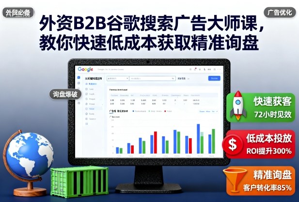 外资B2B谷歌搜索广告大师课,教你快速低成本获取精准询盘-聚合资源