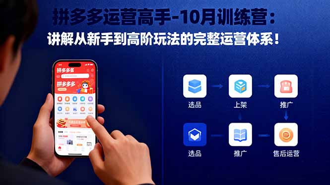 拼多多运营高手-10月训练营：讲解从新手到高阶玩法的完整运营体系！-聚合资源
