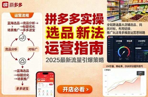 王校长9月12拼多多实操新玩法,全链路涵盖从店铺选品、找对标,布局链接,推广玩法等多维度运营思路(更新)-聚合资源