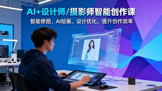 AI+设计师/摄影师智能创作课:智能修图、AI绘画、设计优化,提升创作效率-聚合资源