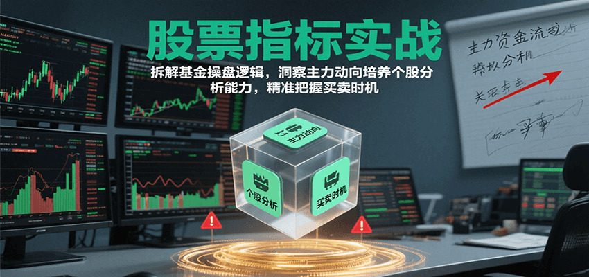 股票指标实战,拆解基金操盘逻辑,洞察主力动向培养个股分析能力,精准把握买卖时机-聚合资源