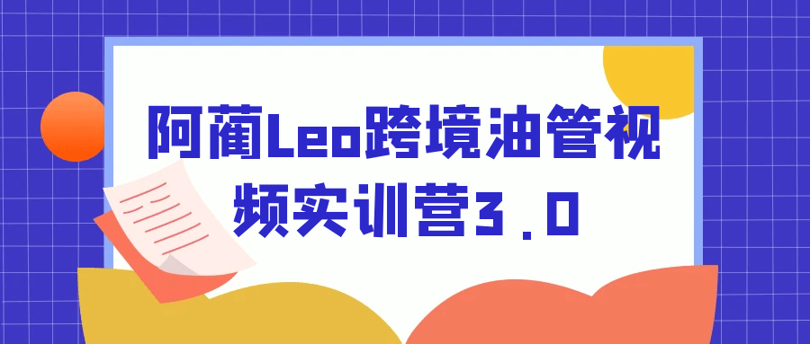 阿蔺Leo跨境油管视频实训营3.0-聚合资源