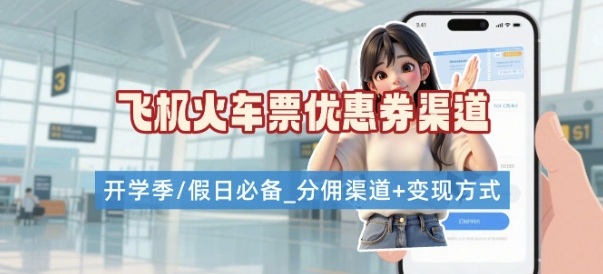 学生党必看！机票火车票优惠券申请渠道 + 项目打法，开学季节日速存-聚合资源
