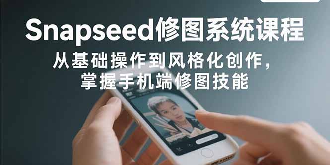 Snapseed修图系统课程:从基础操作到风格化创作,掌握手机端修图技能-聚合资源