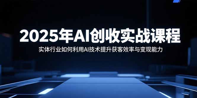 2025年AI创收实战课程:实体行业如何利用AI技术提升获客效率与变现能力-聚合资源