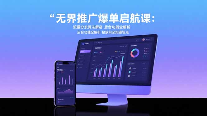 无界推广爆单启航课:流量分发算法解密 后台功能全解析 投放前必知避坑点-聚合资源
