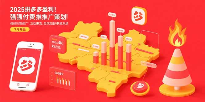 2025拼多多盈利地图：强付费推广策略/活动爆流/自然流量获取系统(7月更新-聚合资源
