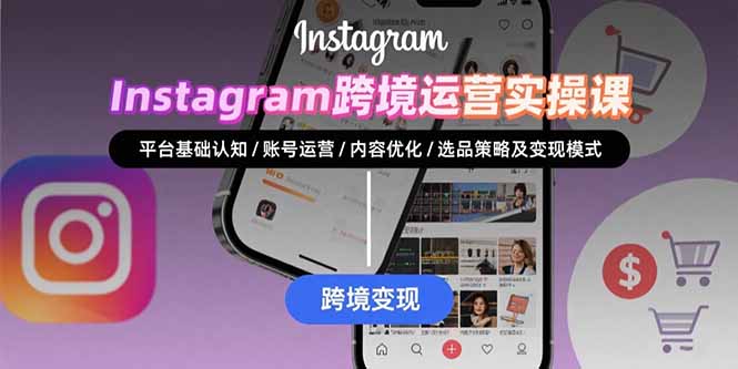 Instagram跨境运营实战：平台认知/账号运营/内容优化/选品策略及变现模式-聚合资源