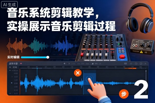 音乐系统剪辑教学，实操展示音乐剪辑过程-聚合资源