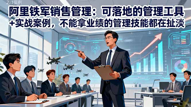 阿里铁军销售管理:可落地的管理工具+实战案例,不能拿业绩的管理都在扯淡-聚合资源