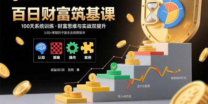 百日财富筑基课:认知+策略+实操+案例拆解 实现从创富到守富全周期能力-聚合资源