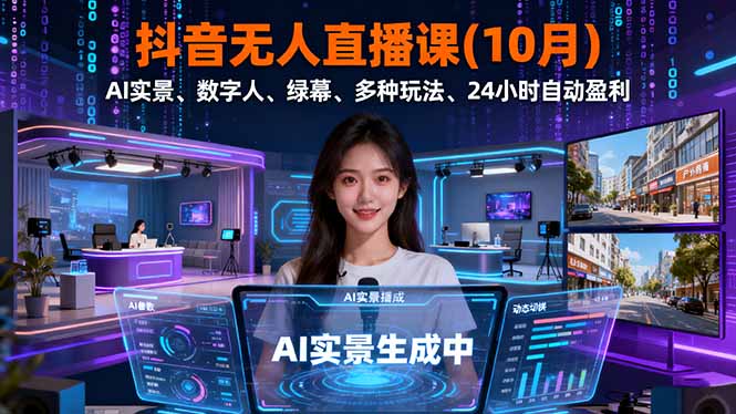 抖音无人直播课(10月-聚合资源