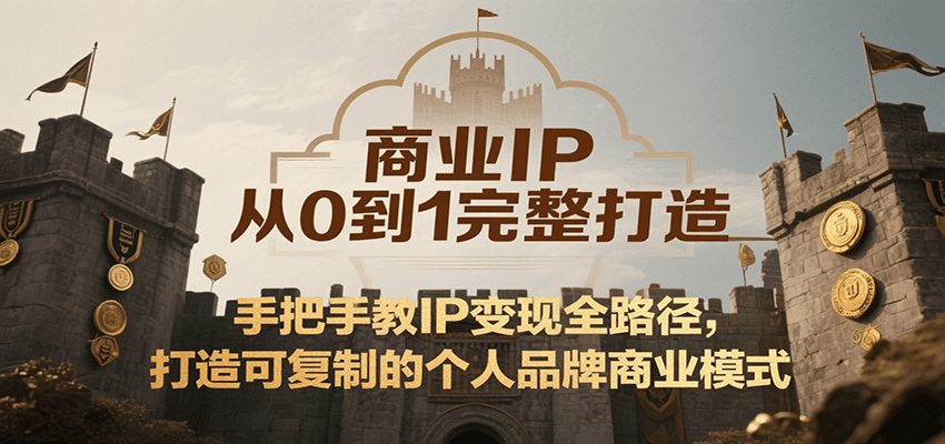 商业IP从0到1完整打造,手把手教IP变现全路径,打造可复制的个人品牌商业模式-聚合资源