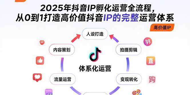(15610期)2025年抖音IP孵化运营全流程,从0到1打造高价值抖音IP的完整运营体系-聚合资源