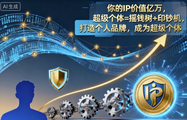 你的IP价值亿万，超级个体=摇钱树+印钞机，打造个人品牌，成为超级个体-聚合资源