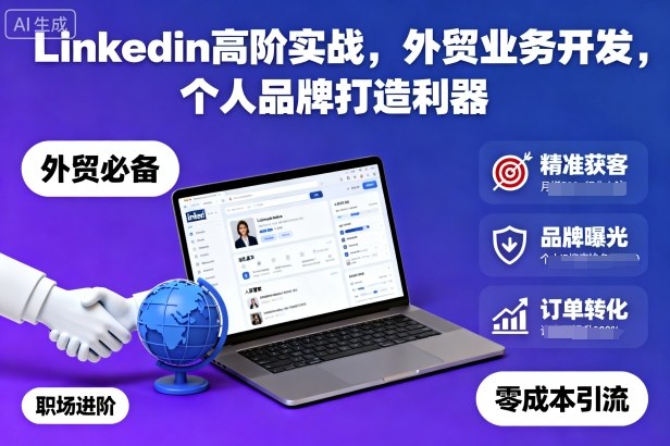 Linkedin高阶实战,外贸业务开发,个人品牌打造利器-聚合资源