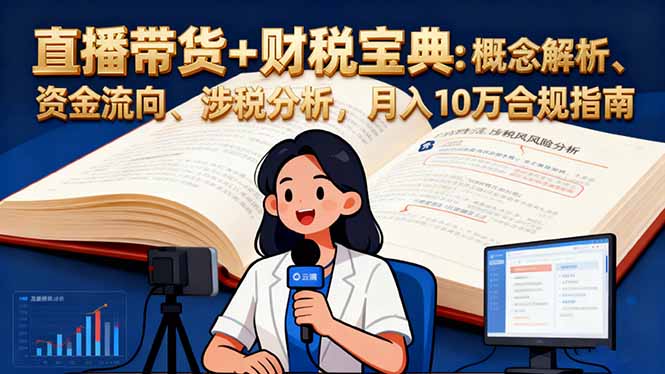 直播带货+财税宝典:概念解析、资金流向、涉税分析,月入10万合规指南-聚合资源
