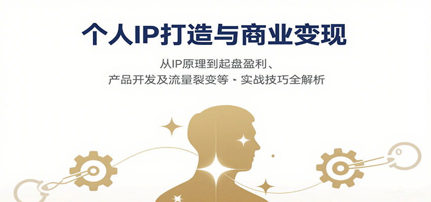 个人IP打造与商业变现，从IP原理到起盘盈利、产品开发及流量裂变等实战技巧全解析-聚合资源