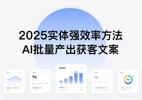 实体强效率方法：AI批量产出获客文案，2025年普通人拥抱AI，实现实体创收-聚合资源