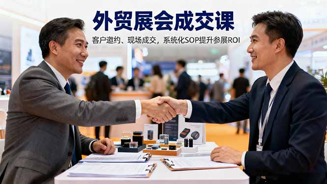 外贸展会成交课,含目标制定、客户邀约、现场成交,系统化SOP提升参展ROI-聚合资源